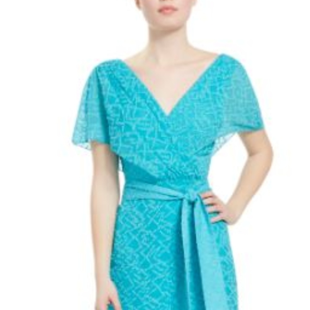 Alice & Olivia Turquoise wrap dress!